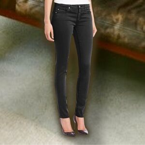 AG Adriano Goldschmied Black Velvet ‘The Stilt’ Cigarette Leg Jean / Pant Sz 32